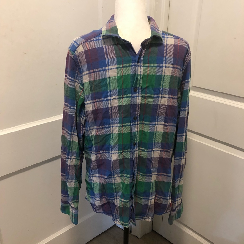 Scotch & soda mens plaid shirt size large